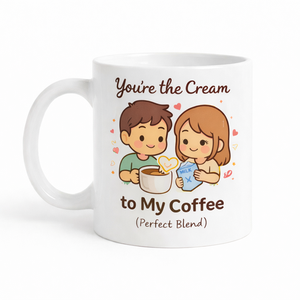 You’re the Cream to My Coffee Cute Couple Coffee Mug 325ml